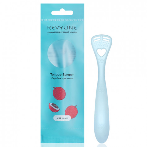 Скребок для языка Revyline Soft, голубой