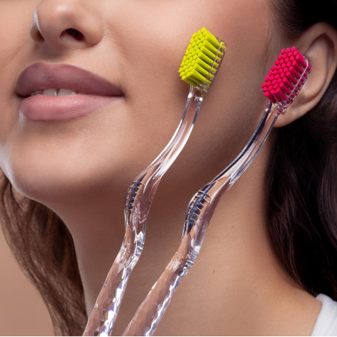 Набор зубных щеток Revyline SM6500 Duo Crystal, Light green & Pink