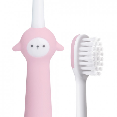 Детская зубная щетка Revyline Sheep 3+ с песочными часами, розовая
